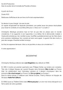 Feuille de salle Christophe Alévêque page 2